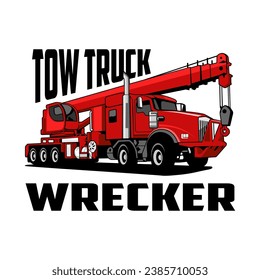red tow truck vector designs