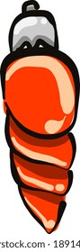 Red toy for the tree , illustration, vector on white background