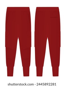 Pantalón de chándal rojo. Ilustración vectorial
