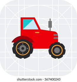 Red tractor icon