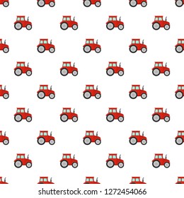 Red Tractor Pattern Seamless Vector Repeat For Any Web Design