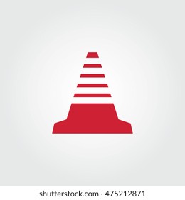 Red traffic cone icon
