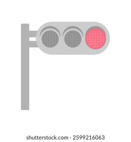 Red traffic light illustration material (horizontal)
