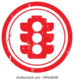Red Traffic Light rubber stamp