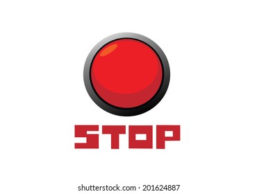 Red traffic light. Vector illustration