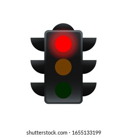 Red Traffic Lights Vector Illustration Stock Vector (Royalty Free ...