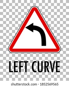 Red traffic sign on transparent background illustration