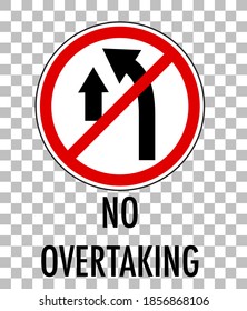 Red traffic sign on transparent background illustration