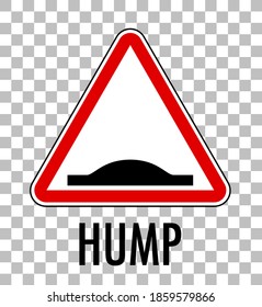 Red traffic sign on transparent background illustration