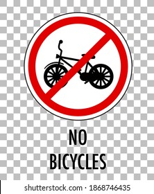 Red traffic sign on transparent background illustration