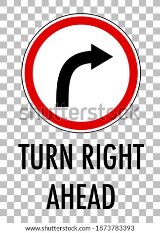 Red traffic sign on transparent background illustration