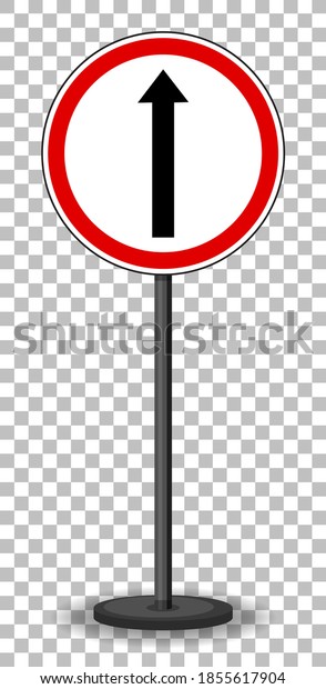 Red\
traffic sign on transparent background\
illustration