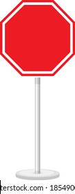 rotes Verkehrszeichen auf weißem Hintergrund, Vektorgrafik
