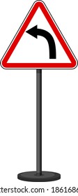 Red traffic sign on white background illustration