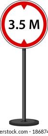 Red traffic sign on white background illustration