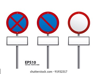 red traffic sign vector