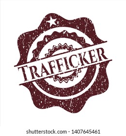 Red Trafficker rubber grunge texture stamp