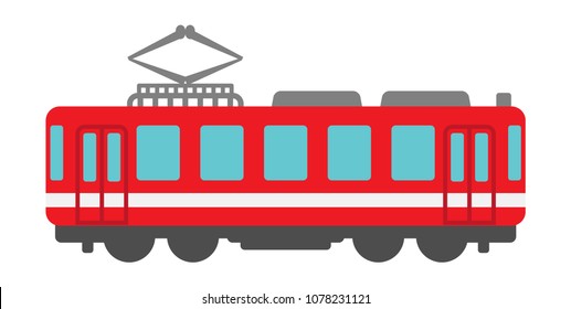 Red Train vector Illustration