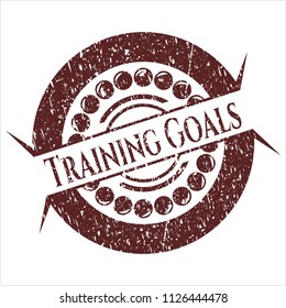 Red Training Goals rubber grunge texture stamp