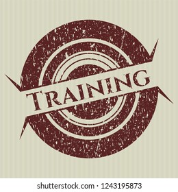 Red Training grunge stamp