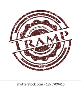 Red Tramp Distressed Rubber Grunge Texture Stamp