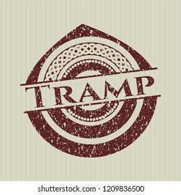 Red Tramp Rubber Stamp