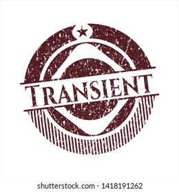 Red Transient rubber grunge stamp