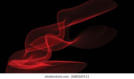 Onda transparente roja sobre un fondo blanco. Elegantes curvas fluidas con un estilo abstracto moderno y dinámico, perfecto para el arte digital, carteles, Fondos de pantalla, presentaciones y proyectos de diseño creativo.