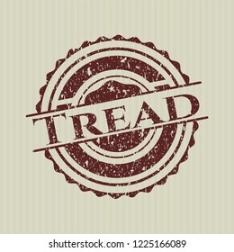 Red Tread rubber grunge texture stamp