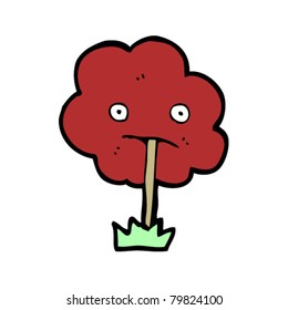 red tree cartoon character