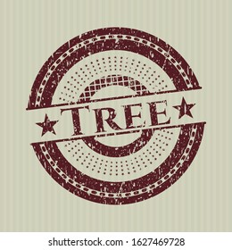 Red Tree distress rubber grunge texture stamp
