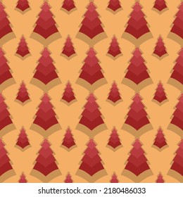 red tree seamless pattern wallpaper