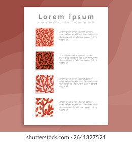 Red Trees samples vector template vertical