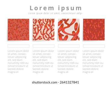 Red Trees samples vector template horizontal 
