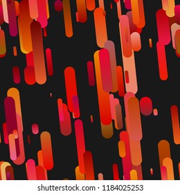 Red trendy abstract gradient background with seamless rounded stripe pattern - vector illustration