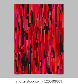 Red trendy abstract vertical gradient rounded stripe pattern brochure background - vector stationery template illustration