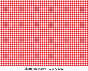 Red Trendy Flannel  Pattern for Hipster Style. Vector illustration. Editable masking vector. This pattern is match for napkin, blanket, and tablecloth or another about hospitality and kitchen.