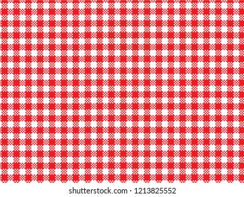 Red Trendy Flannel  Pattern for Hipster Style. Vector illustration. Editable masking vector. This pattern is match for napkin, blanket, and tablecloth or another about hospitality and kitchen.