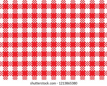 Red Trendy Flannel  Pattern for Hipster Style. Vector illustration. Editable masking vector. This pattern is match for napkin, blanket, and tablecloth or another about hospitality and kitchen.