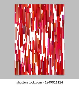 Red trendy gradient vertical rounded stripe pattern flyer background - vector stationery template illustration