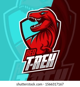 Red Trex Esport Logo Mascot