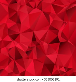 Red Triangle Abstract Background. Vector Pattern of Geometric Shapes