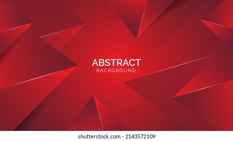 Red triangle background 3d design 