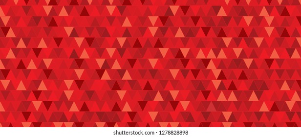 Red triangle background. Triangles line pattern. vector mosaic, cells wave. Raster, Zig Zag waves patron. Chevron symbol. Triangular geometric sample with gradient. Glitter abstract.