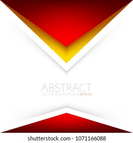 Red triangle background with yellow triangle line and white space for text and background design