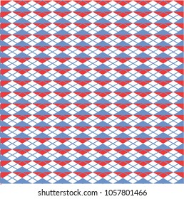 Red triangle, red, blue