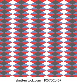 Red triangle, red, blue