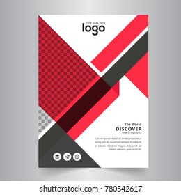 Red Triangle Business Annual Report Brochure Stock Vector (Royalty Free ...