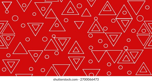 Red Triangle Geometric Abstract Seamless Background