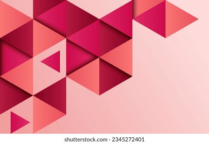 Red triangle gradient background template. Background template with an elegant design concept for banner, flayer.
